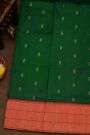 Paithani Silk Bottle Green Saree With Triple Muniyas Border