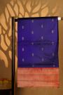 Paithani Silk Royal Blue Saree With Muniya Buttis Border