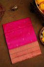 Paithani Silk Pink Saree With Triple Muniya Border