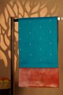 Paithani Silk Sea Blue Saree With Muniya Buttis Border