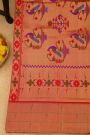 Paithani Silk Sea Blue Saree With Muniya Buttis Border
