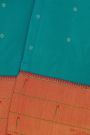 Paithani Silk Sea Blue Saree With Muniya Buttis Border