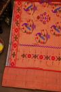Paithani Silk Sea Blue Saree With Muniya Buttis Border