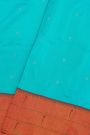 Paithani Silk Sea Blue Saree With Muniya Buttis Border