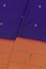 Paithani Silk Royal Blue Saree With Muniya Buttis Border