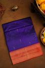 Paithani Silk Navy Blue Saree With Double Muniya Border