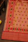 Paithani Silk Navy Blue Saree With Double Muniya Border