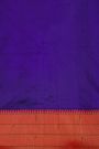 Paithani Silk Navy Blue Saree With Double Muniya Border