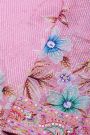 Fancy Crepe Pink Saree With Floral And Sequence Work Border