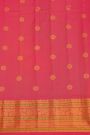 Gadwal Silk Rose Pink Saree With Florals And Buttis Body
