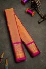 Gadwal Silk Dual Colour Saree With Florals And Buttis Body