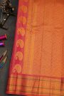 Gadwal Silk Dual Colour Saree With Florals And Buttis Body