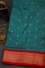 Narayanpet Silk Teal Blue Saree With Florals And Buttis Body