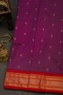 Narayanpet Silk Rani Pink Saree With Florals And Buttis Body