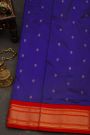 Narayanpet Silk Royal Blue Saree With Florals And Buttis Body