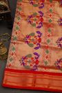 Narayanpet Silk Royal Blue Saree With Florals And Buttis Body