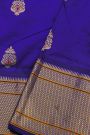 Narayanpet Silk Royal Blue Saree With Diamonds In Zari Border