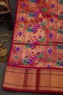 Narayanpet Silk Red Saree With Florals And Buttis Body