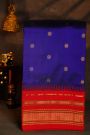 Narayanpet Silk Royal Blue Saree With Florals And Buttis Body