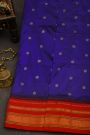 Narayanpet Silk Royal Blue Saree With Florals And Buttis Body
