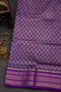 Narayanpet Silk Teal Green Saree With Florals And Buttis In Checks Body