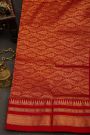 Narayanpet Silk Dark Wine Saree With Diamonds In Zari Border