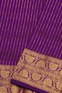 Narayanpet Silk Purple Saree With Florals And Leaves Jaal Border