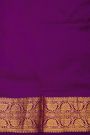 Narayanpet Silk Purple Saree With Florals And Leaves Jaal Border