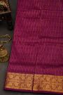 Narayanpet Silk Rani Pink Saree With Florals And Leaves Jaal Border