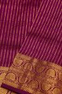 Narayanpet Silk Rani Pink Saree With Florals And Leaves Jaal Border
