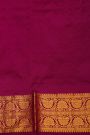 Narayanpet Silk Rani Pink Saree With Florals And Leaves Jaal Border