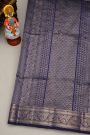 Coimbatore Silk Royal Blue Saree With Florals And Jaal Border