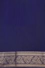 Coimbatore Silk Royal Blue Saree With Florals And Jaal Border