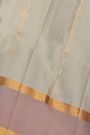 Coimbatore Silk Grey Saree With Florals And Leaves Buttis Body