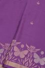 Coimbatore Silk Purple Saree With Florals And Butterfly Buttis Border