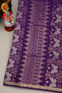 Coimbatore Silk Violet Saree With Florals And Butterfly Border