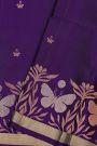 Coimbatore Silk Violet Saree With Florals And Butterfly Border