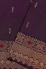 Coimbatore Silk Dark Purple Saree With Florals And Buttis Body