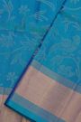 Coimbatore Silk Royal Blue Saree With Florals Jaal And Birds Body