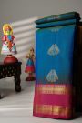 Coimbatore Silk Royal Blue Saree With Florals And Birds In Buttis Body