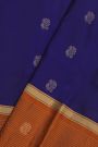 Coimbatore Silk Purple Saree With Zari Peacock Border