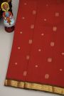 Coimbatore Silk Red Saree With Florals And Leaves Buttis Body