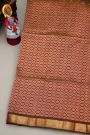 Coimbatore Silk Rani Pink Saree With Florals And Leaves Buttis Body