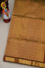 Coimbatore Silk Orange Saree With Florals And Buttis Body