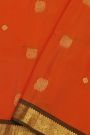 Coimbatore Silk Orange Saree With Florals And Buttis Body