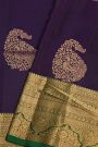 Coimbatore Silk Purple Saree With All Over Zari Florals And Leaves Border