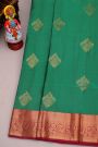 Coimbatore Silk Emerald Green Saree With Traditional Peacock Border