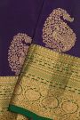 Coimbatore Silk Violet Saree With Paisley Buttis Body