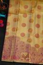 Kancheepuram Tissue Gold Meenakari Saree With Designer Elephants Border
