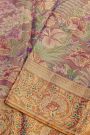 Kancheepuram Tissue Lavender Saree With All Over Meenakari Body